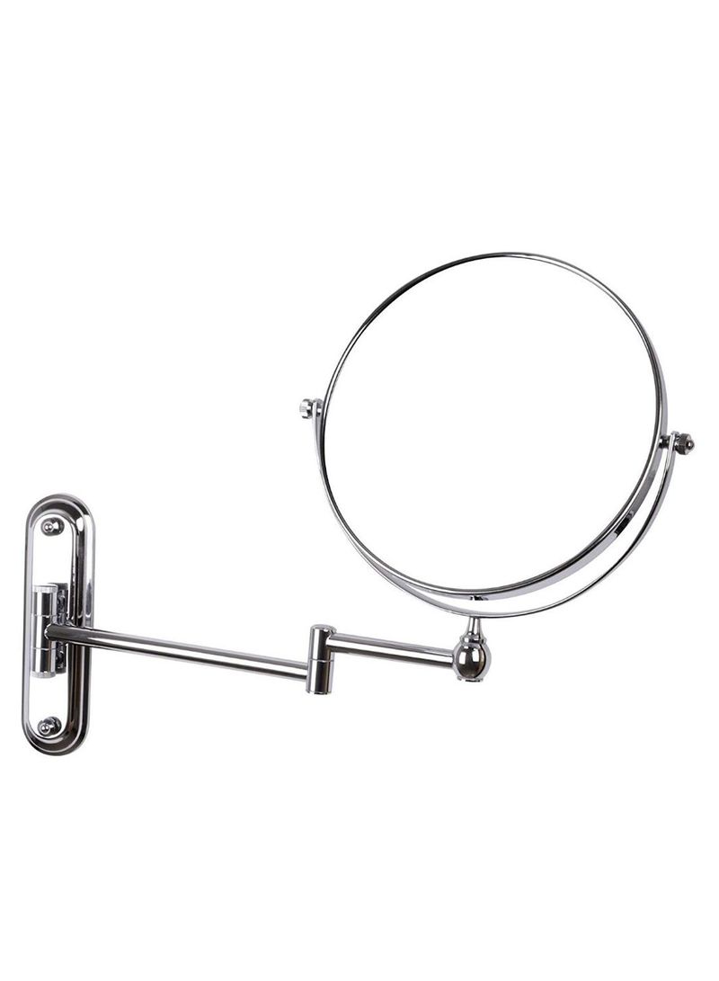 Two Sided Swivel Vanity Makeup Mirror Silver