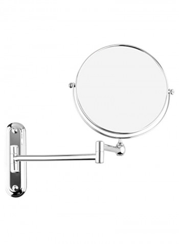 Two Sided Swivel Vanity Makeup Mirror Silver