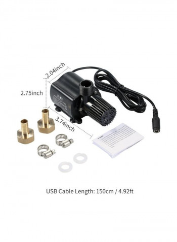 Ultra Quiet Brushless Water Pump Set Multicolour 9.5 x 5.2 x 7centimeter