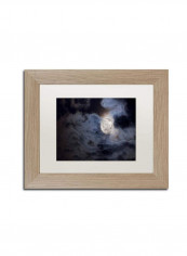 Super Moon Rise Over Cleveland Canvas Wall Art Multicolour 14 x 19inch