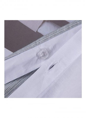 3-Piece Duvet Cover Set Grey Full/Queen