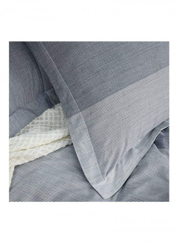 3-Piece Duvet Cover Set Grey Full/Queen