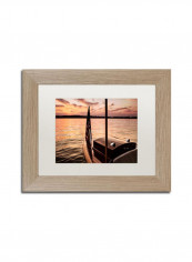 Chippewa Lake Framed Wall Art Browm/Orange 11 x 14inch