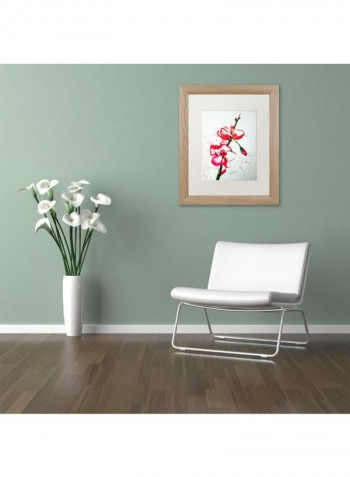 Spring Bloom Copy Framed Wall Art Silver 16 x 24inch