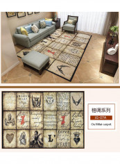 Durable Morden Pattern Anti-slip Soft Carpet Multicolour 80x120centimeter