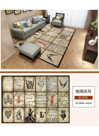 Durable Morden Pattern Anti-slip Soft Carpet Multicolour 80x120centimeter