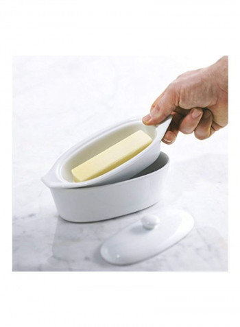Porcelain Butter Boat White 8.3x3.9x3.8inch