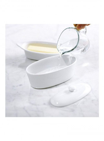 Porcelain Butter Boat White 8.3x3.9x3.8inch