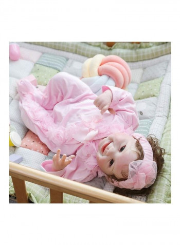 Reborn Baby Doll With Rabbit Toy 22inch