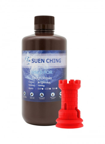 Low-odor Tough 3D Printing Resin 35.274ounce Bright Red