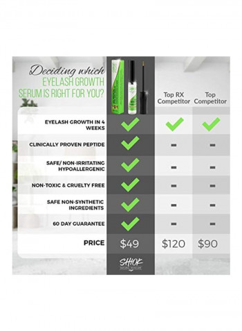 10X Growth Eyelash Serum Clear