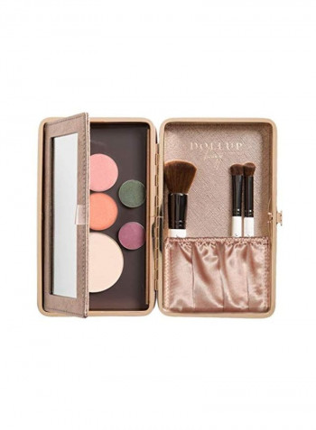 Makeup Organizer With Mirror Rose Gold