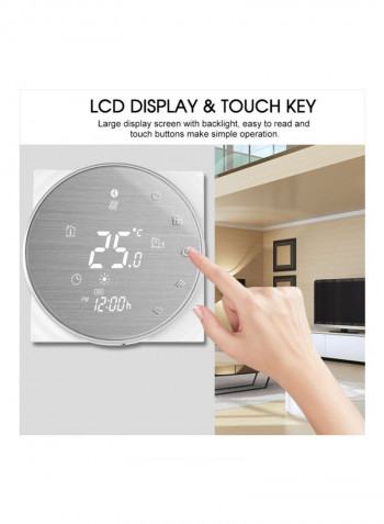 BTH-6000L-GCLW Smart Wi-Fi Digital Temperature Controller Grey/White 86x86x13.3millimeter