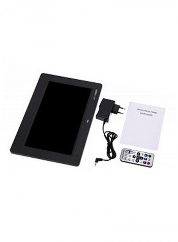 LCD Digital Photo Frame With Remote - EU Plug Black