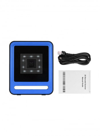 USB Wired Barcode Reader Blue/Black
