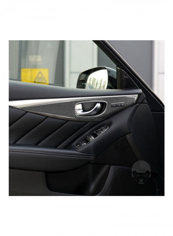 Carbon Fiber Automotive Door Interior Stickers Replacement For Infiniti Q50 Q60 QX50 QX60 Accessories