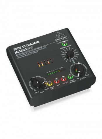 Vacuum Tube Preamplifier MIC500USB Black