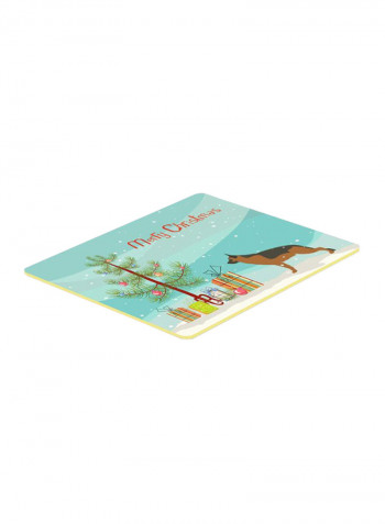 German Shepherd Merry Christmas Tree Kitchen/Bath Mat Multicolour 11 x 14inch