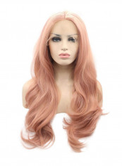 Synthetic Lace Front Wig With Heat Resistant Fiber Blonde 20inch