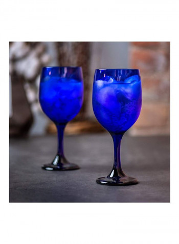 12-Piece Drinking Glass Set Blue 11.5ounce