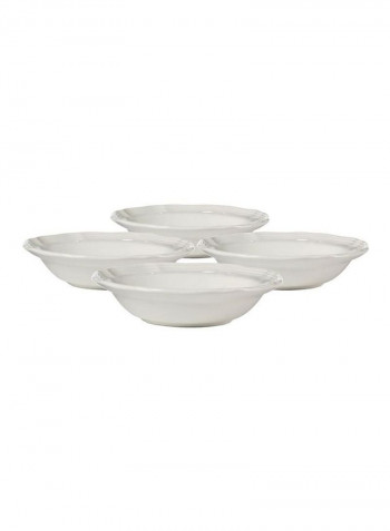 Set Of 4 Fruit Bowl White 7.5inch