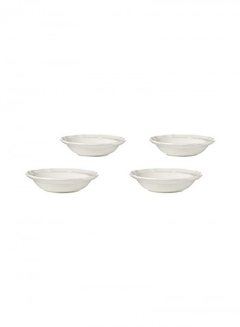 Set Of 4 Fruit Bowl White 7.5inch