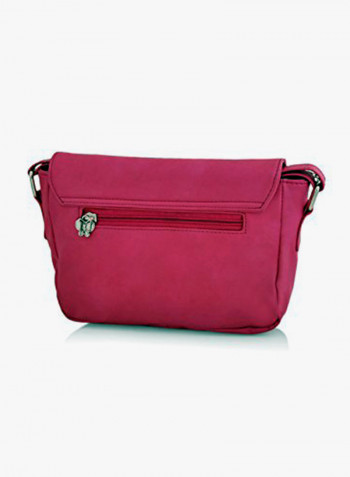 Polyester Blend Crossbody Bag BNS 0597PK Pink