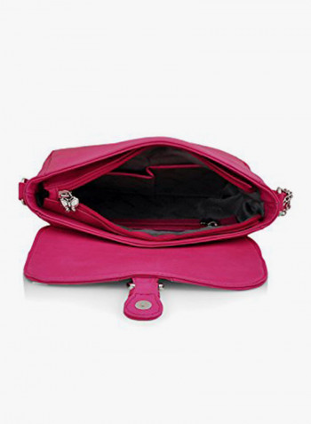 Polyester Blend Crossbody Bag BNS 0597PK Pink