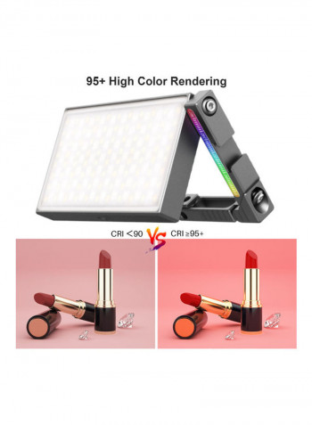 RGB LED Video Light 14.3 x 7.1 x 1.5cm Multicolour