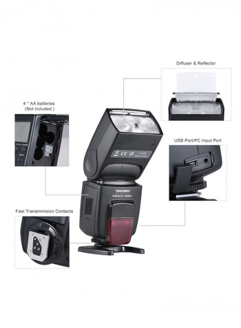 Wireless Flash Trigger With LCD Display For DSLR Black