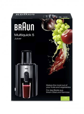 Countertop Juicer Blender 900 وات J500 BRAUN أسود/فضي