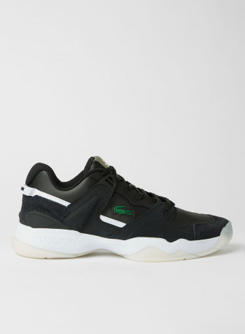 T-Point Leather Sneakers Black/White