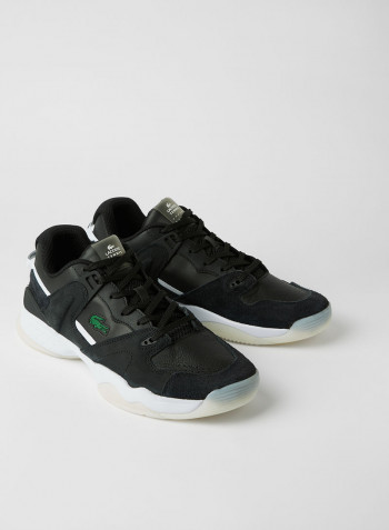 T-Point Leather Sneakers Black/White