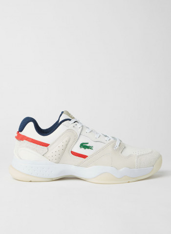 T-Point Leather Sneakers White/Navy/Red