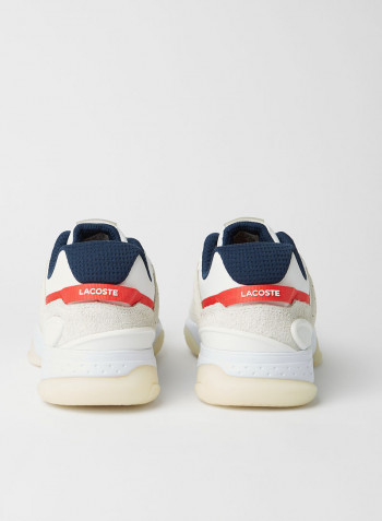 T-Point Leather Sneakers White/Navy/Red