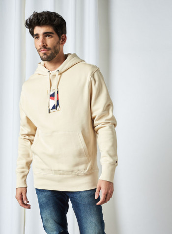 Icons Hoodie Beige/Blue/Red