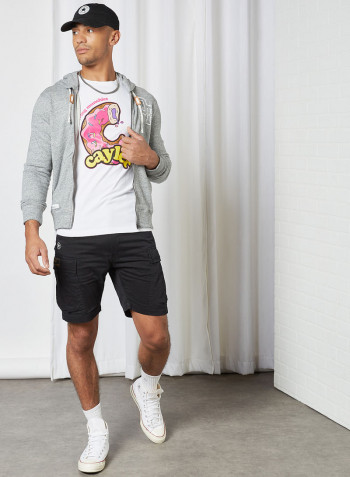 Logo Graphic Army Shorts Black