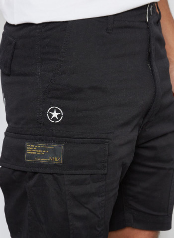 Logo Graphic Army Shorts Black