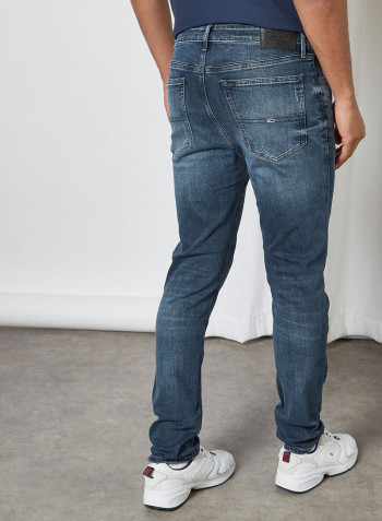 Simon Skinny Faded Jeans Dyn Fairfax Bl Bk Str