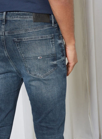 Simon Skinny Faded Jeans Dyn Fairfax Bl Bk Str