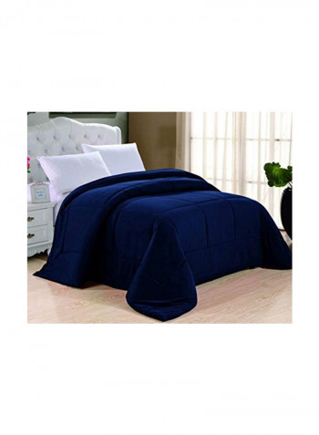 Solid Polyester Comforter Navy