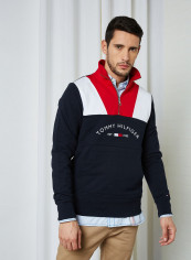 Colourblock High Neck Sweatshirt Red / Multi reviews Colourblock High Neck Sweatshirt Red / Multi