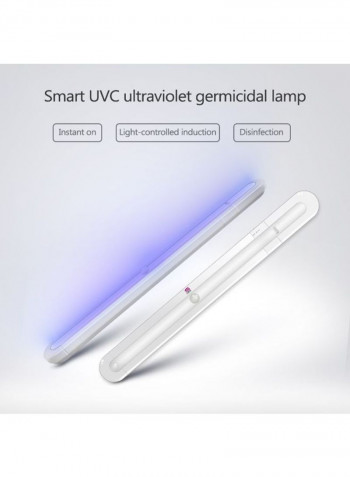 Intelligent Ultraviolet Sterilization LED Lamp Grey 38.6 x 7.4 x 5.4centimeter
