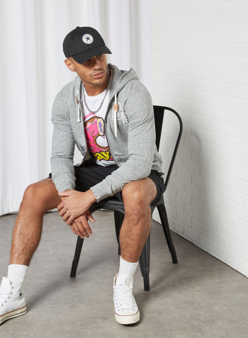 Zip-Up Hoodie Heather Grey