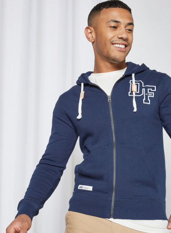 Zip-Up Hoodie Navy