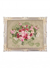 Wedding Bouquet Counted Cross Stitch Kit White/Pink/Green