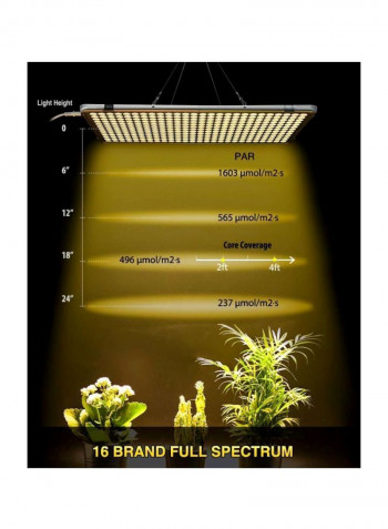 LED Grow Light Panel For Indoor Plants Yellow 43.5centimeter