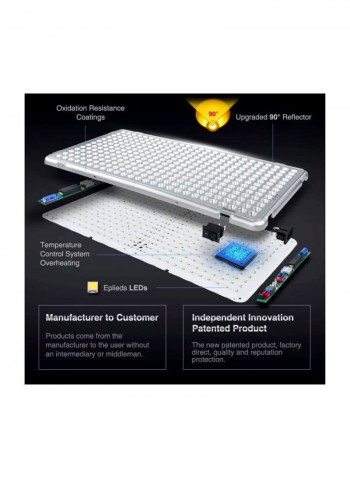 LED Grow Light Panel For Indoor Plants Yellow 43.5centimeter