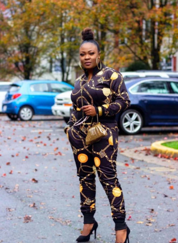 Amedello Money Chains Printed Tracksuit Set Multicolour