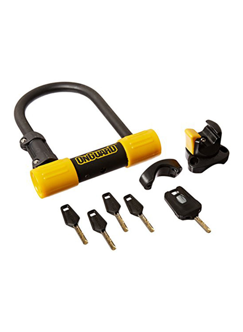 Bulldog Mini DT U-Lock with 4-Feet Cinch Loop Cable 2.54x10.16x10.16inch